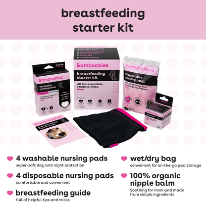 Infographic of breastfeeding starter kit components