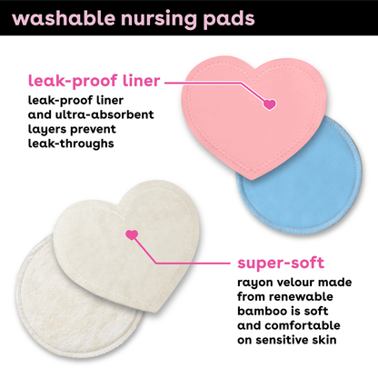 BRAVADO DESIGNS Reusable Nursing Pads, Leak Resistant Absorbent Washab –  Royal Diaperer
