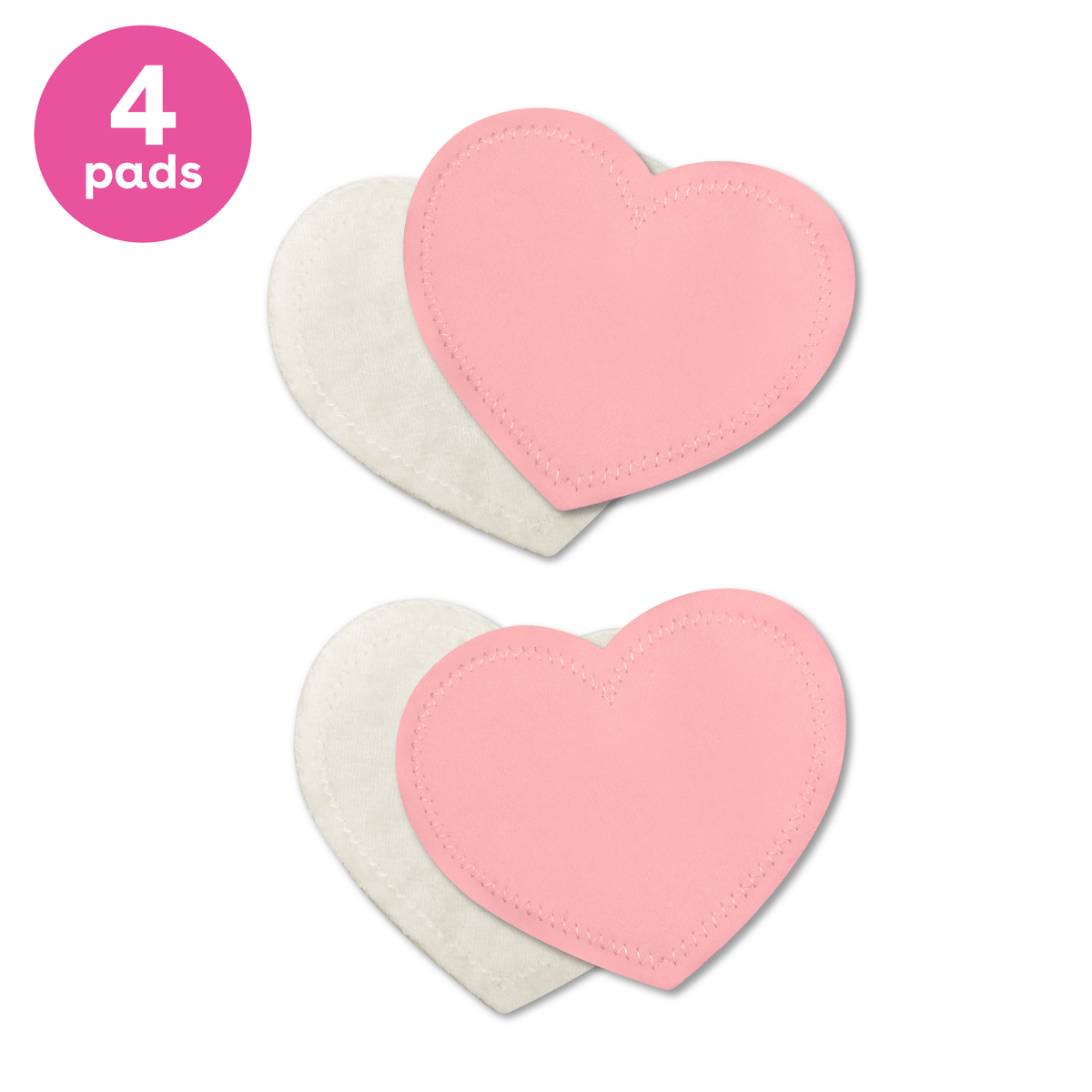 4 Reusable pink nursing pads