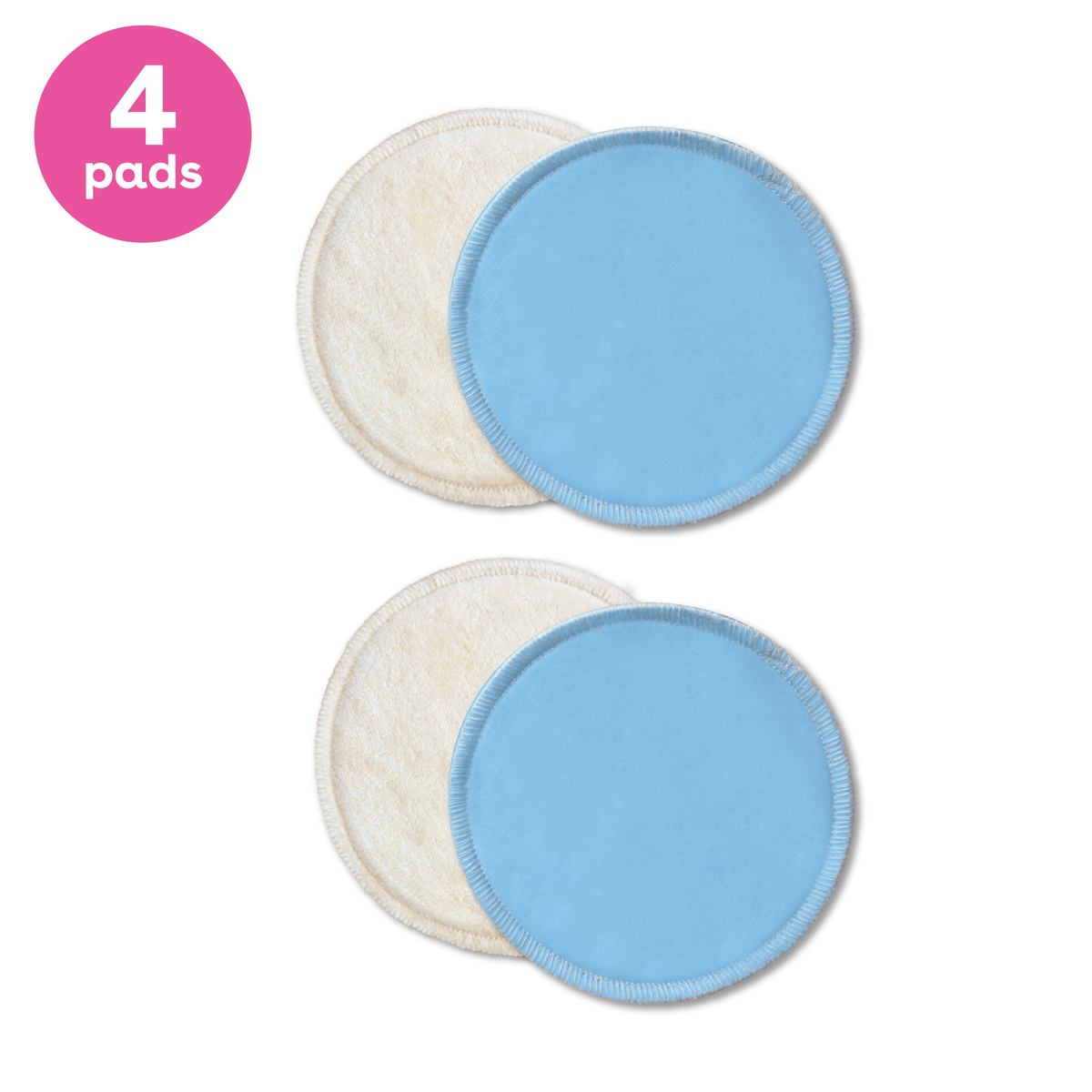 Nursing Pads - 8 Washable Pads - Reusable Breastfeeding Cotton Pads for  Overnight Leak Protection