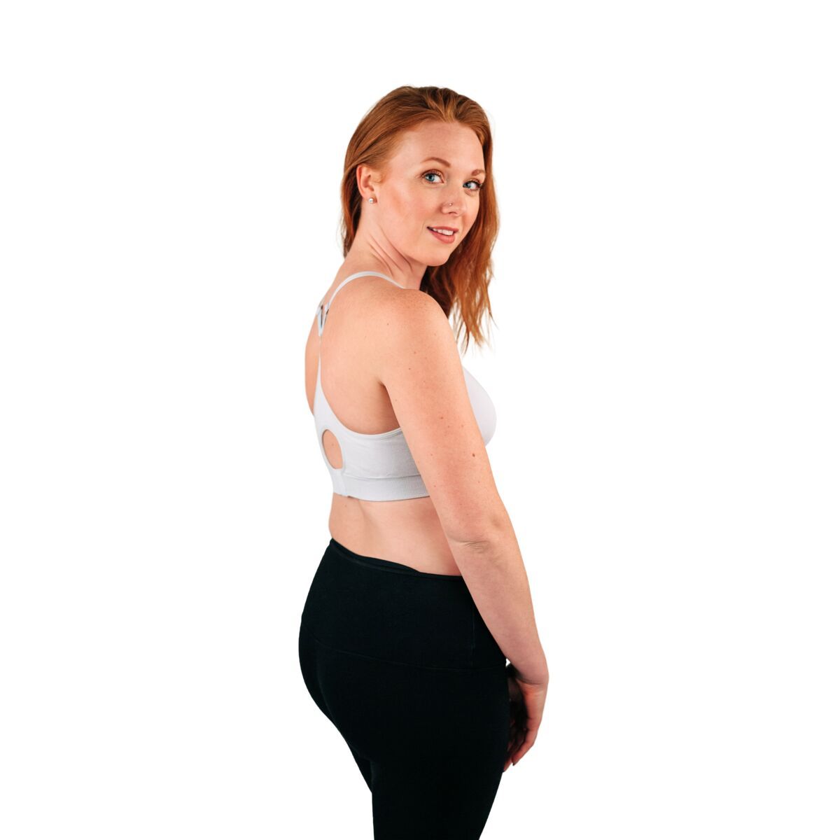 Wire-Free Cotton Nursing Bra For Pregnant/Breastfeeding Women - Maternity Yoga Sports Bra (34-42, B/C)