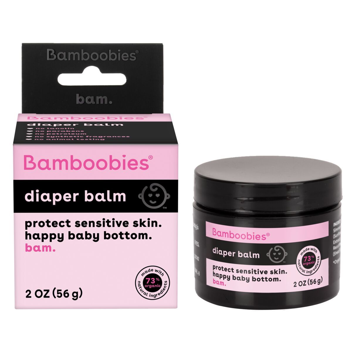 Front packaging image of diaper rash cream