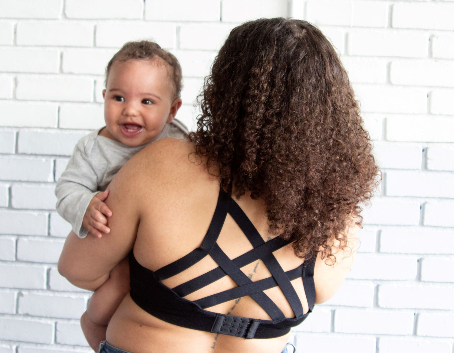 2X bonds maternity nursing breastfeeding pregnancy crop bra black grey yycey